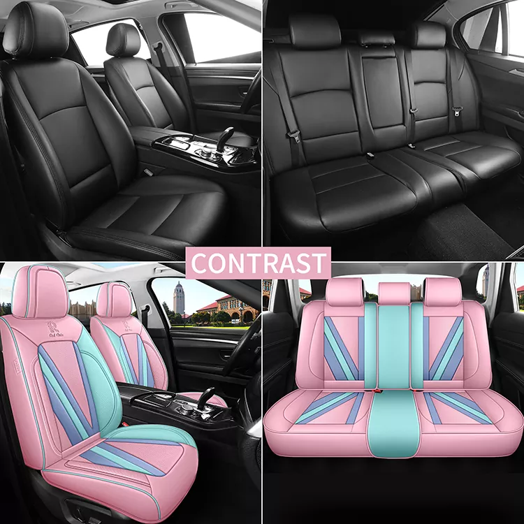 automotive interior makeover with luxury leather universal seat cover